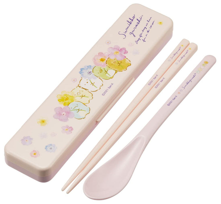 Skater Sumikko Gurashi Antibacterial Chopsticks and Spoon Set 18cm Made in Japan