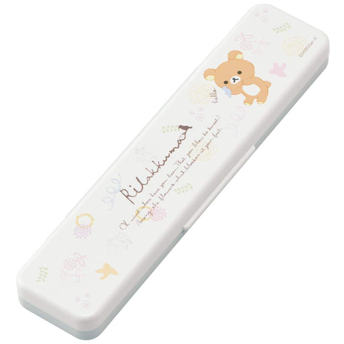 Skater Rilakkuma Floral Pattern Chopsticks and Spoon Set - Model CCS3SA