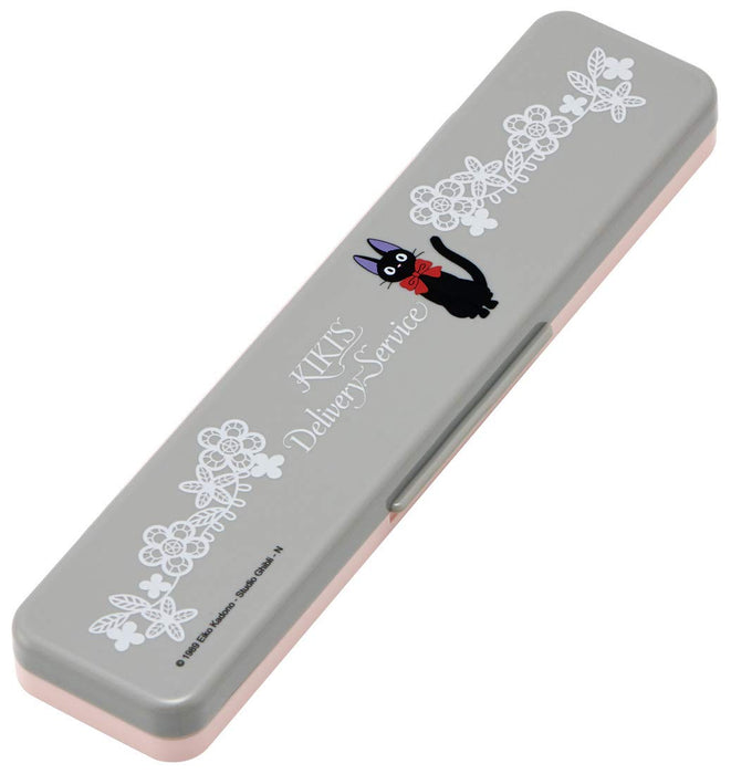 Skater Jiji Lace 18cm Chopsticks & Spoon Set Silver Ion Ag+ Antibacterial Made-In-Japan Ghibli CCS3SAAG