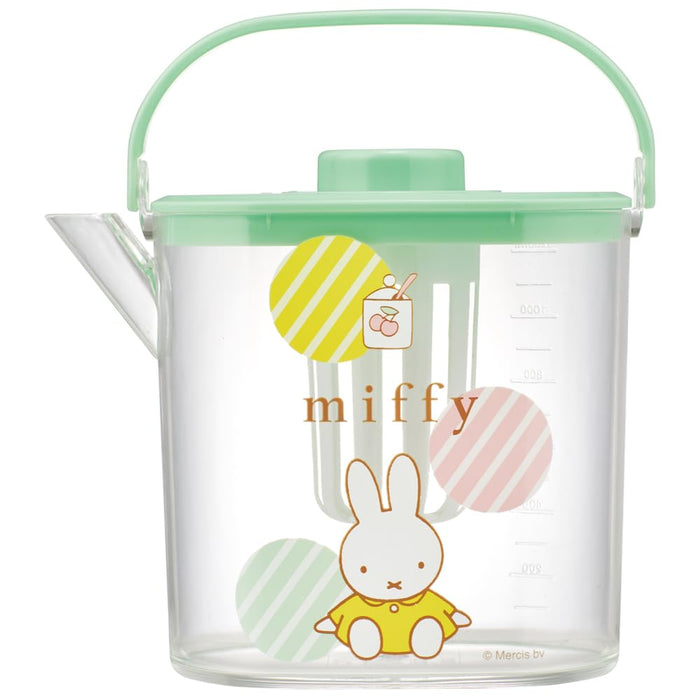 Skater 1.2L Heat-Resistant Cold Tea Pot with Strainer Miffy Pastel Water Jug Cm10-A