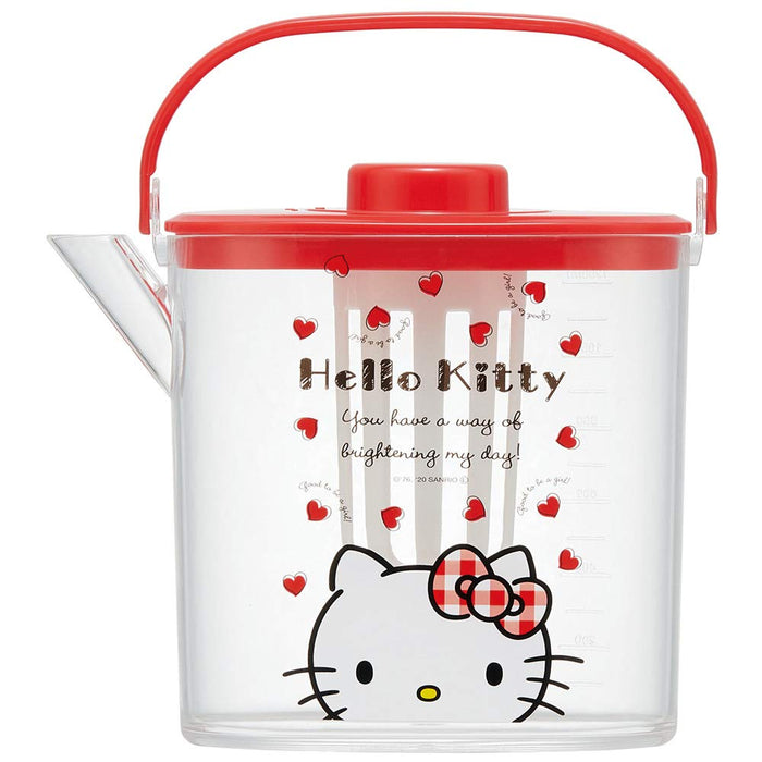 Skater 1.2L Kitty Cold Tea Pot with Strainer Red Heart Design Sanrio - CM10