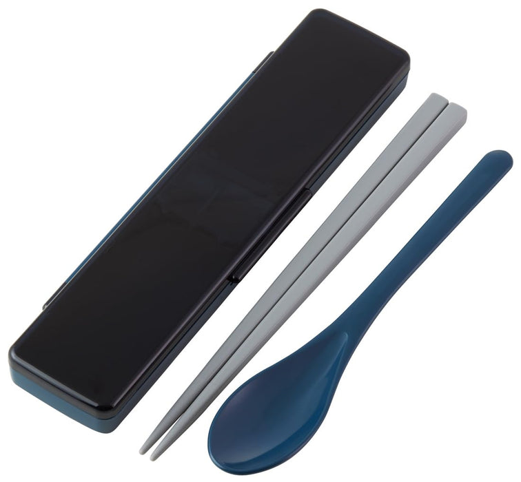 Skater Midnight Blue Antibacterial Chopsticks and Spoon Set 21cm CCS45SAAG-A