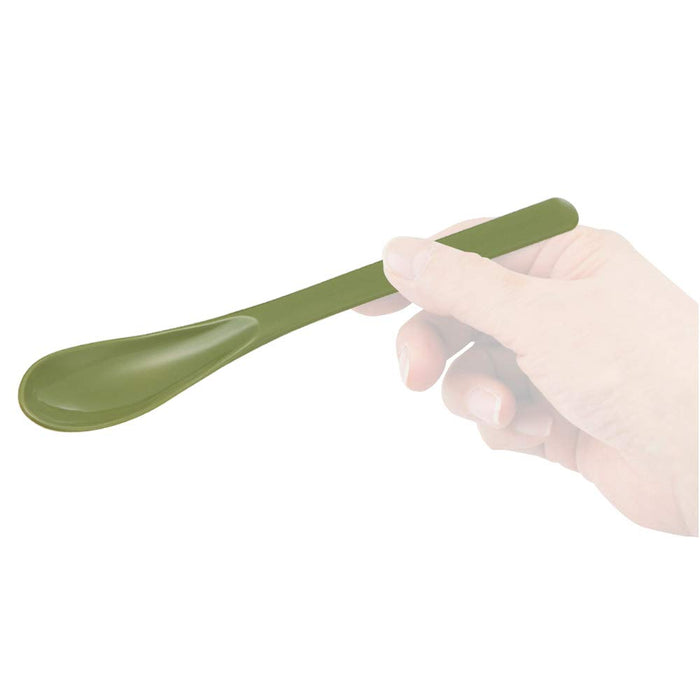 Skater 18cm Silver Ion Antibacterial Chopsticks & Spoon Set Retro French Green Made in Japan