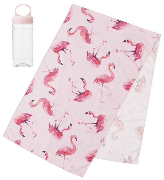 Skater Flamingo Cooling Towel 30x100cm Cool to Touch with Case - TOC1