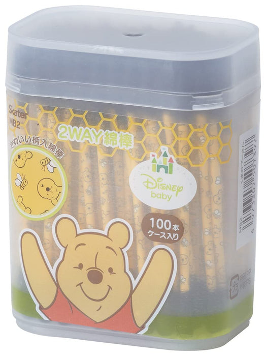 Skater Disney Winnie The Pooh Cotton Swabs 2Way 100 count 7.5cm - MB2-A