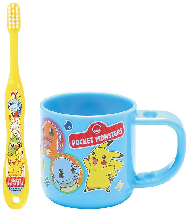 Skater Pokemon 2021 Toothbrush Set Cup with Stand 180ml For Kids 3-5 Years 14.5cm