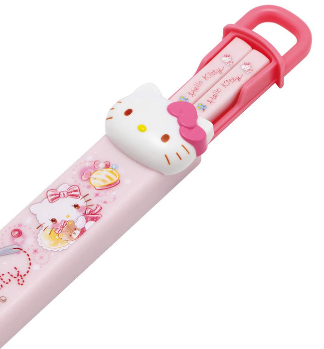 Skater Kids Sliding Chopsticks & Case Set 18cm featuring Hello Kitty Sparkle Doll