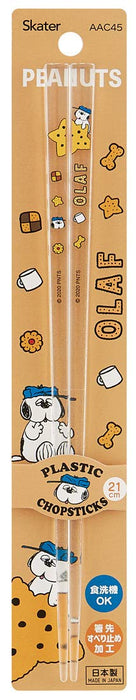 Skater 21cm Acrylic Snoopy Chopsticks - Dishwasher Safe Peanuts Olaf Design