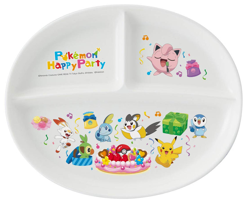 Skater Pokemon Pocket Monsters Silver Ion Antibacterial Lunch Plate Made in Japan