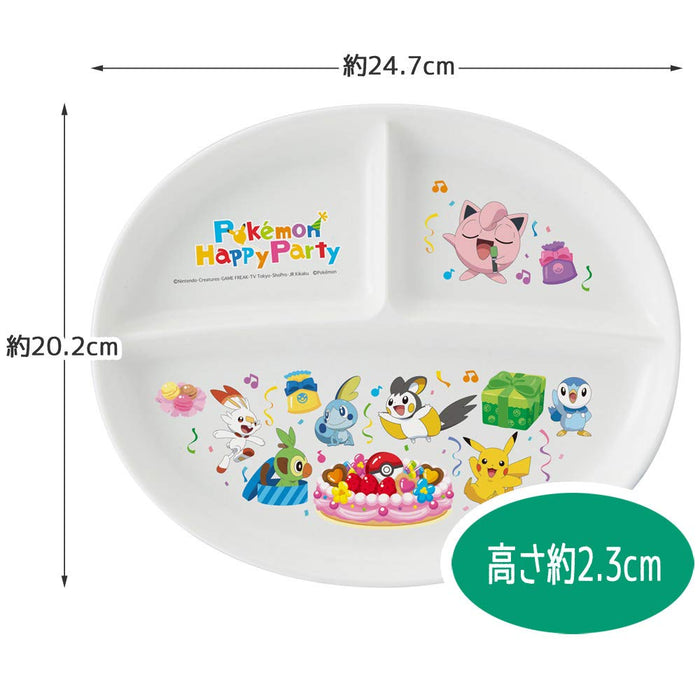 Skater Pokemon Pocket Monsters Silver Ion Antibacterial Lunch Plate Made in Japan