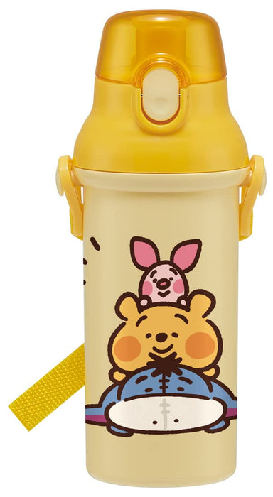 Skater Winnie The Pooh Water Bottle 480ml for Kids Girls Antibacterial Plastic Made in Japan
