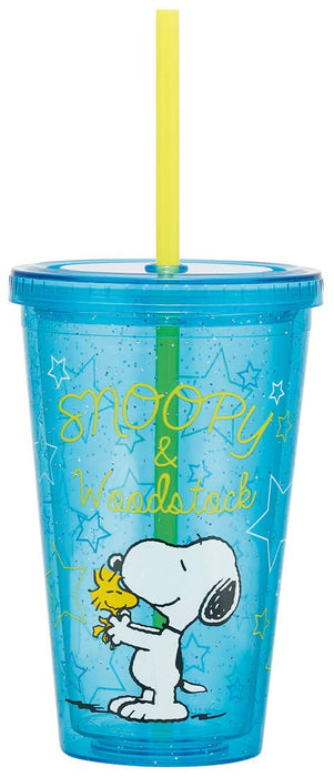 Skater 500ml Double Layer Tumbler with Straw - Snoopy Peanuts Design