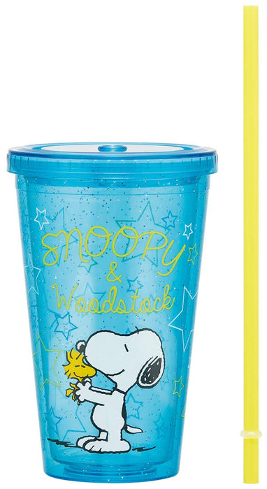 Skater 500ml Double Layer Tumbler with Straw - Snoopy Peanuts Design