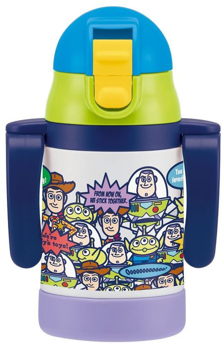 Skater Toy Story Kids 240ml Stainless Steel Water Bottle with Double Handles & Straw