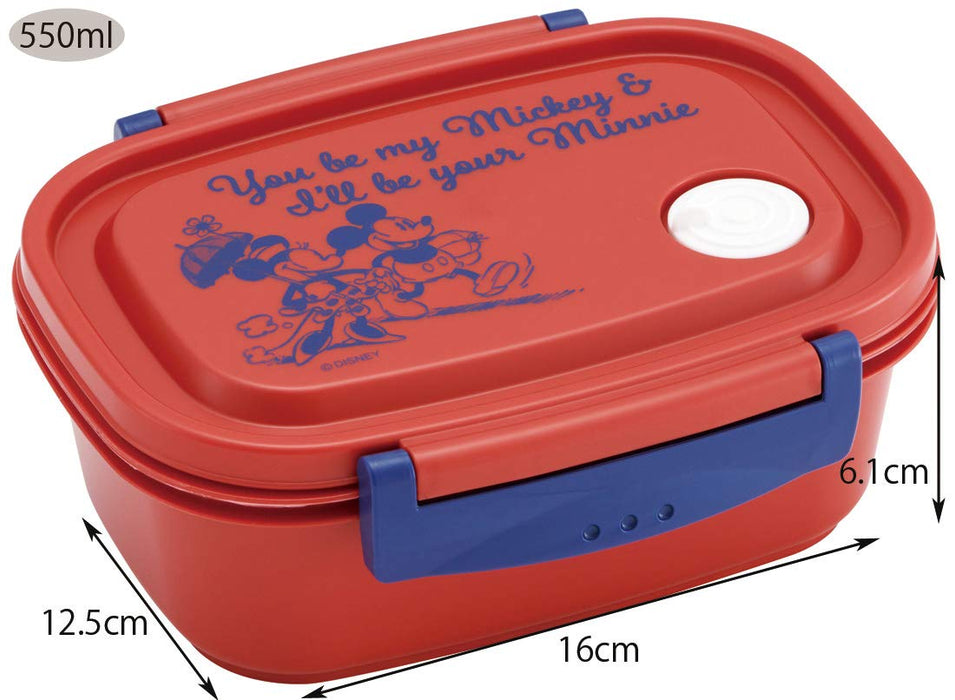 Skater Medium 550ml Mickey Mouse Lunch Box Microwave Safe Disney Storage Container