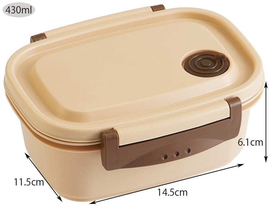 Skater Sealable 430ml Microwave Safe Lunch Box Easy Light Storage Container - Beige