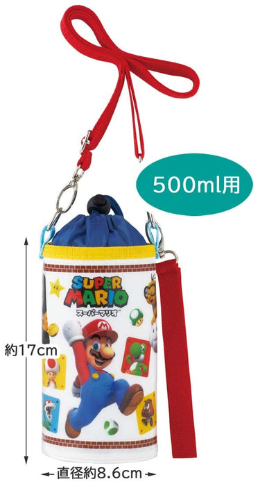 Skater Super Mario 500ml Plastic Enamel Bottle Case Pvpc6-A