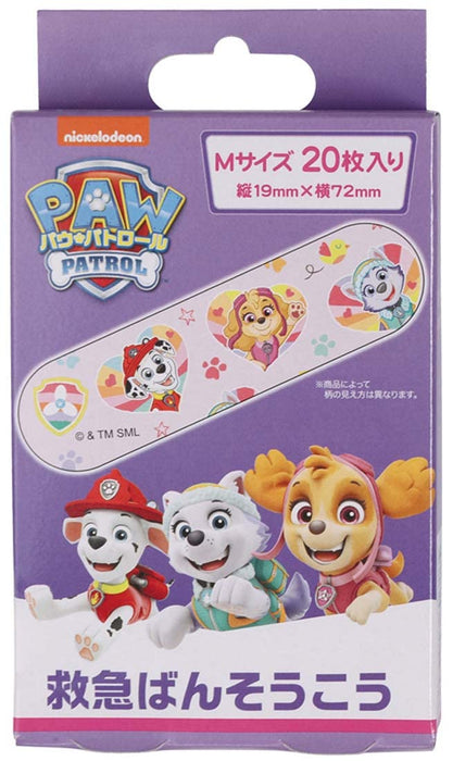 Skater Paw Patrol Medium Size First Aid Bandages 20 Count Qqb1-A Made in Japan