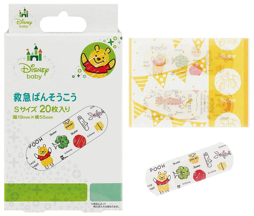 Skater Disney Winnie the Pooh First Aid Bandage Size S Cut Band Pack of 20 Qqb2-A