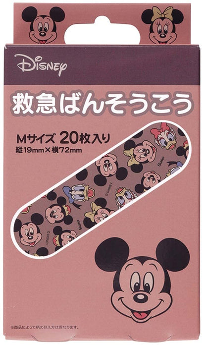 Skater Disney Mickey Mouse & Friends Medium Size First Aid Bandages 20 Count - Made in Japan