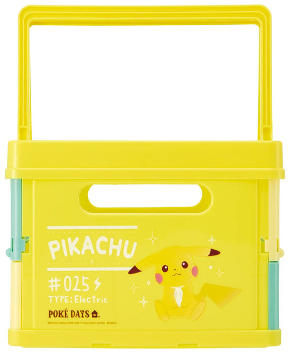 Skater Pokemon Poke Days Foldable Toy Storage Box - Stackable Basket with Handle 38x25x19.5cm