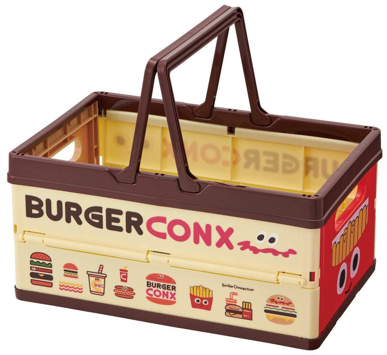 Skater Stackable Toy Storage Box with Handle Burger Conks 38X25X19.5cm Bwot13-A