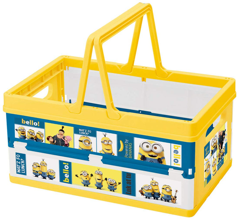 Skater Minions Toy Box - Folding Stackable Storage Basket with Handle 38X25X19.5cm