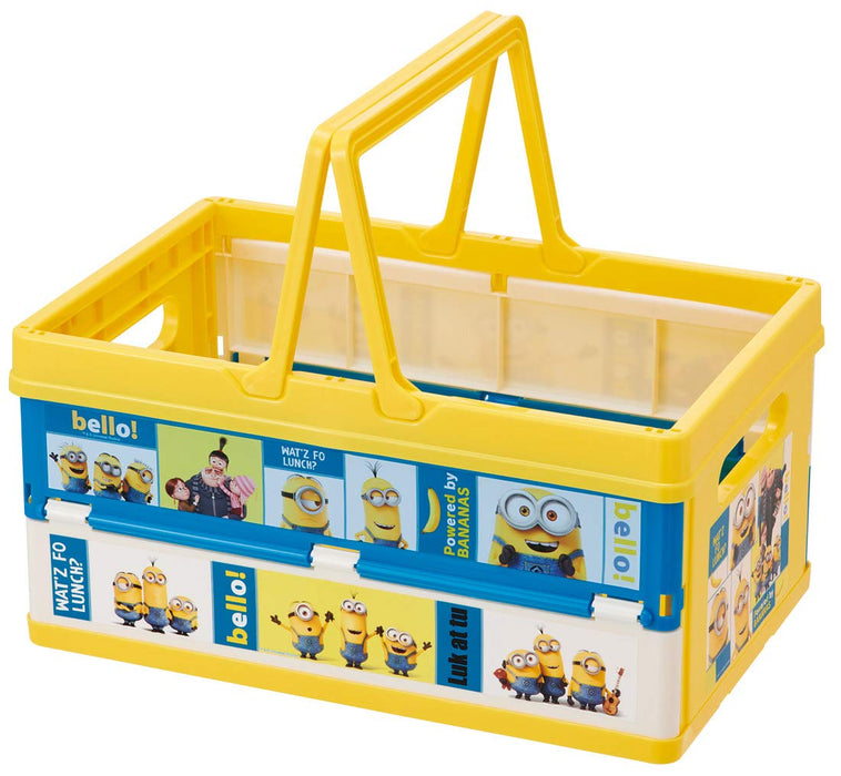 Skater Minions Toy Box - Folding Stackable Storage Basket with Handle 38X25X19.5cm
