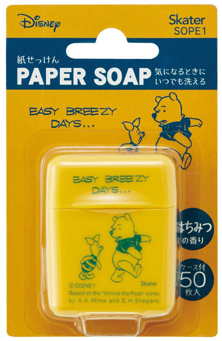 Skater Disney Winnie The Pooh Honey-Scented Portable Hand Soap Paper 50 Sheets