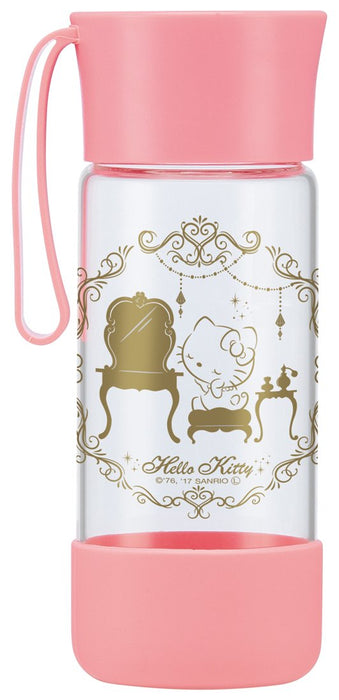 Skater 400ml Heat-Resistant Glass Mug Bottle with Cover - Hello Kitty Design