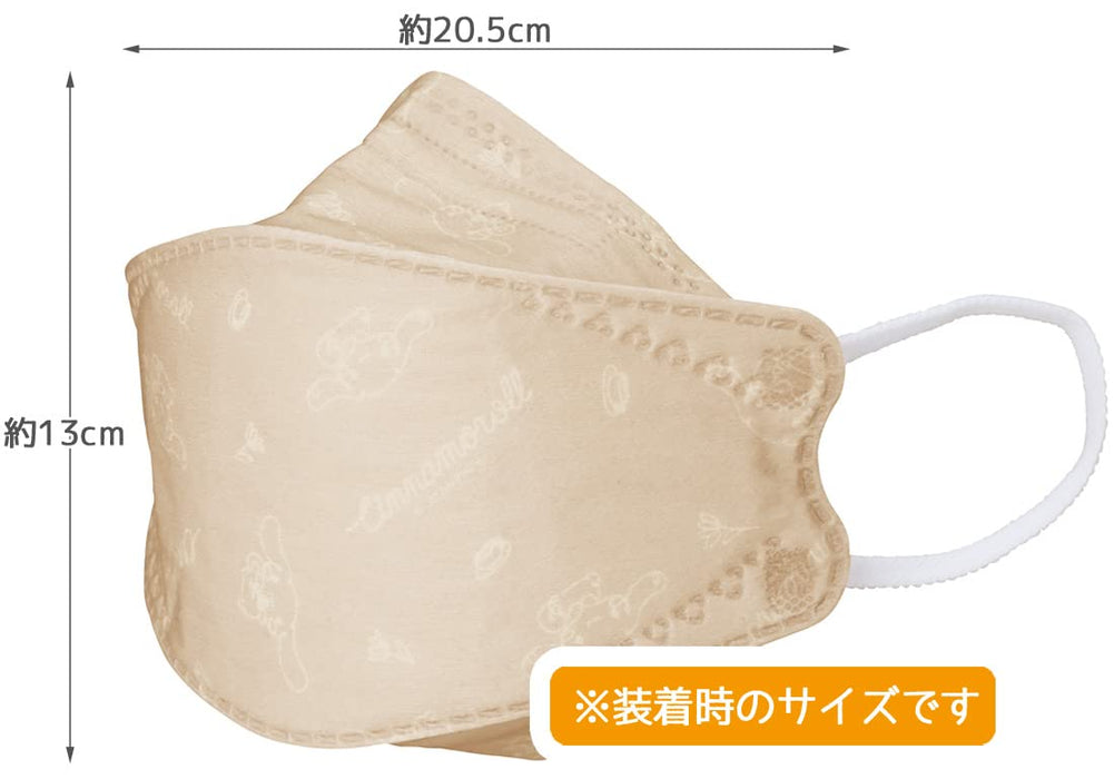 Skater Regular Size 3D Nonwoven Three-Layer Cinnamoroll Sanrio Masks 5 Pack