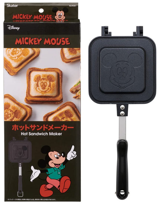 Skater Disney Mickey Mouse Aluminum Hot Sandwich Maker Easy to Clean Alhos1-A