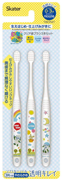 Skater Soft Infant Toothbrush (0-3 Years) Inai Inai Baa - 3 Pack Tbcr5T