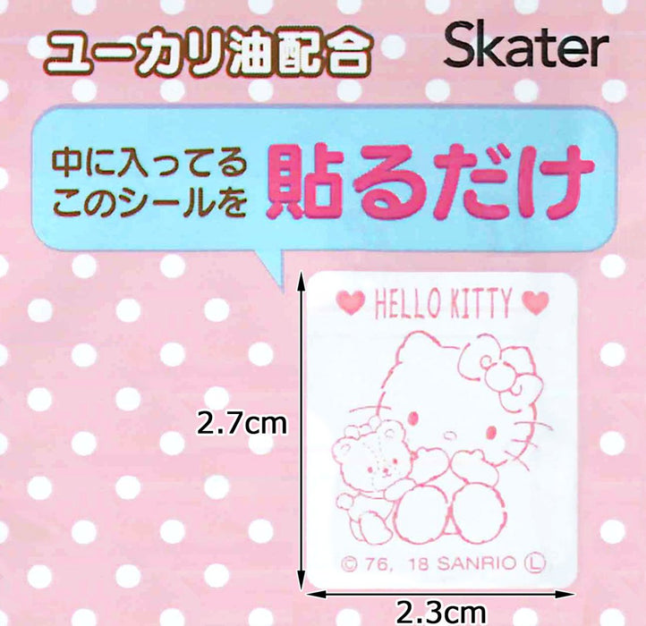 Skater Hello Kitty Insect Repellent Stickers 72 Sheets 11.4x19.5x0.4cm Made in Japan