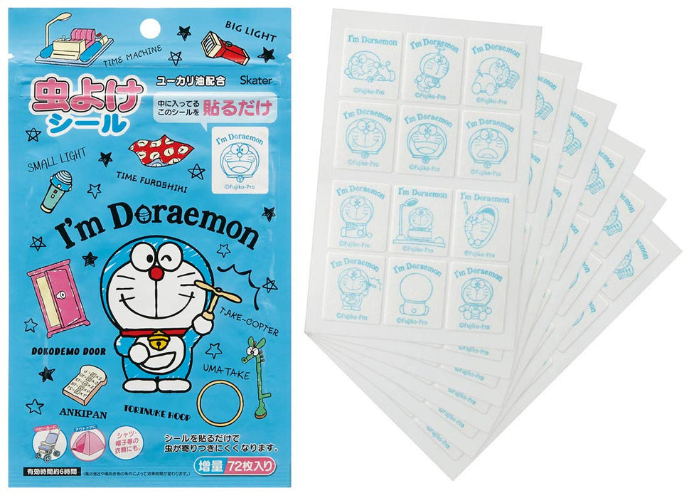 Autocollants anti-insectes Skater Doraemon Gadgets secrets 72 feuilles fabriquées au Japon Myp5