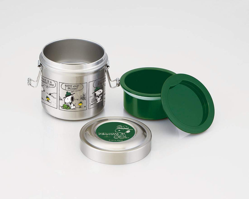 Skater Lunchbox aus Edelstahl, 480 ml – isolierte Schüssel für kalten Reis, Snoopy-Design