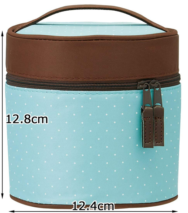 Skater Blue Insulated Lunch Box 480ml - Rice Bowl Type Stlb0 - Diameter 12.4 x Height 12.8cm