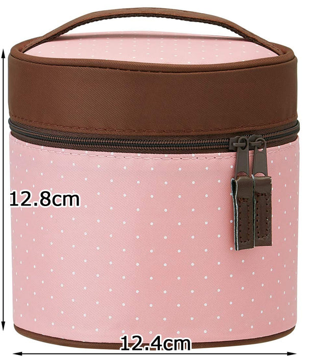 Skater 480ml Pink Insulated Lunch Box & Rice Bowl with Exclusive Stlb0 Lunch Bag