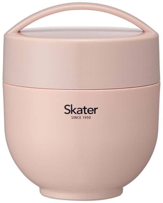 Skater Dull Pink Insulated Lunch Box 540ml Rice Bowl-Shaped Lunch Jar