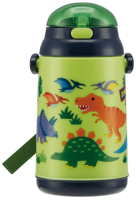 Skater Dinosaur 400ml Insulated Water Bottle with Straw