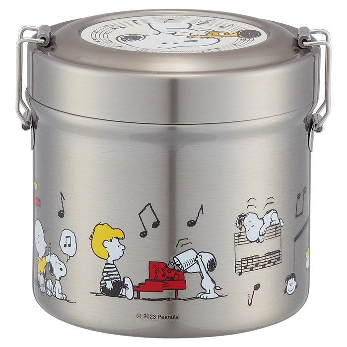 Skater Ultraleichte Lunchbox aus Edelstahl, 640 ml, isoliert, Snoopy Orchestra