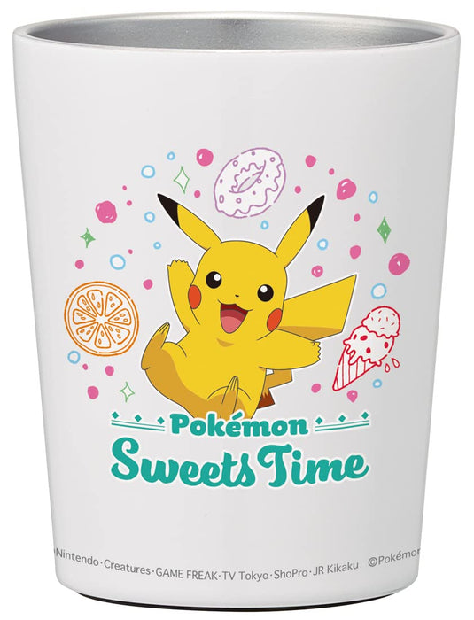 Skater Pokemon 240ml Stainless Steel Tumbler Vacuum Insulated for Cold Coffee