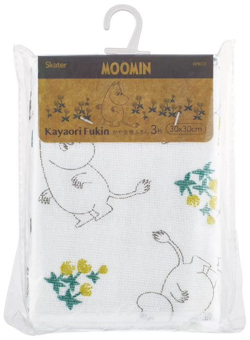 Torchon en tissu Skater Moomin Kaya 30x30cm, ensemble de 3 pièces KFKC3-A