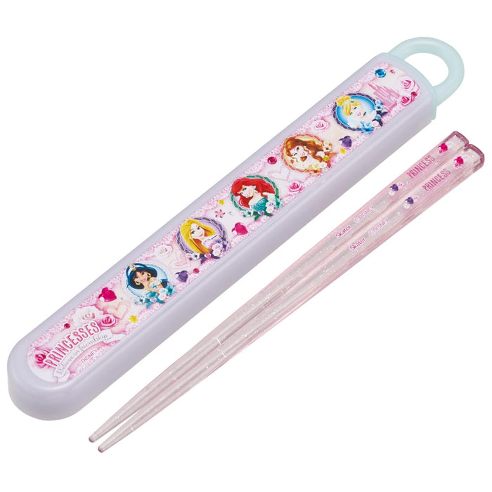 Skater Disney Princess 24 Kids Lunch Box Set 16.5cm Antibacterial Chopsticks Easy Open Slide Made in Japan
