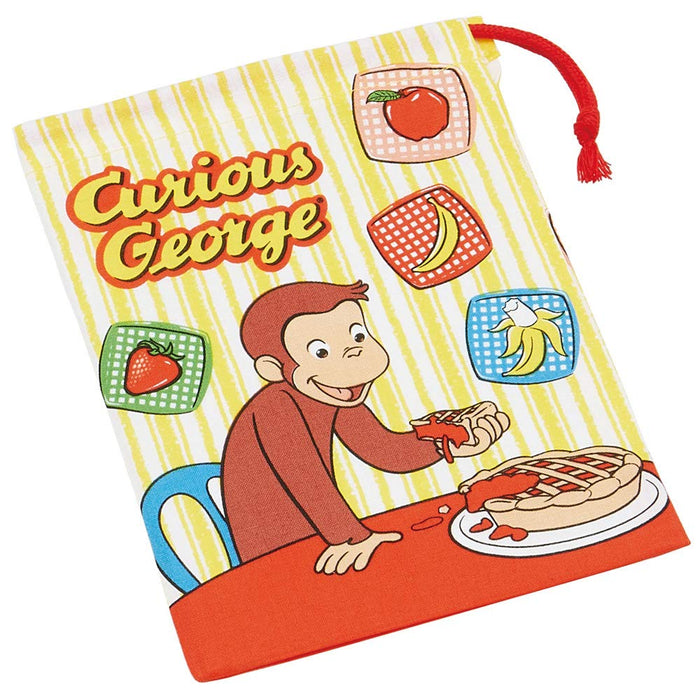 Skater Curious George Boy Lunch Box Bag and Cup Set 21x15 cm - Made in Japan Kb62-A