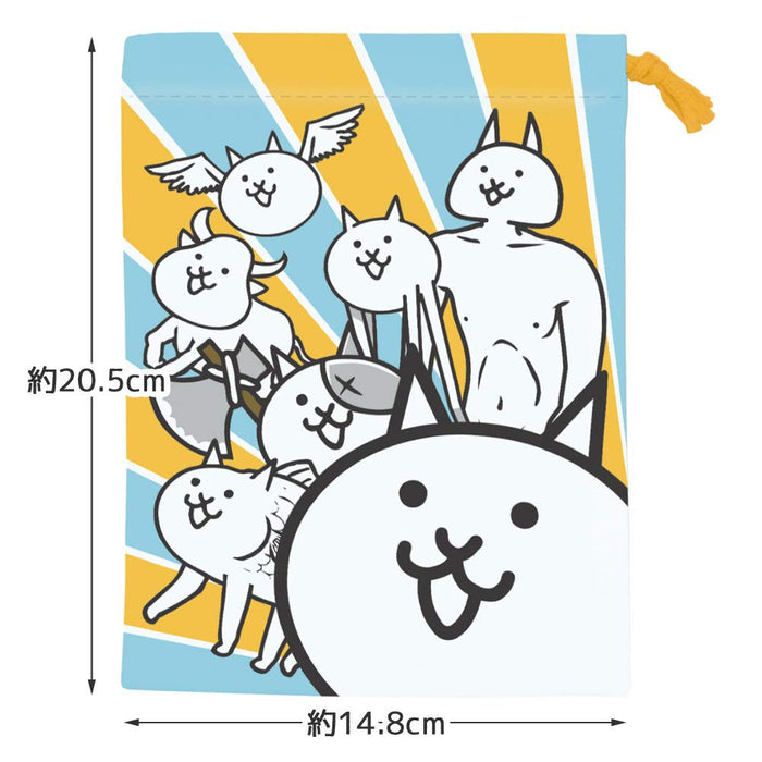 Lunchbox-Tasche „Skater The Battle Cats“, 21 x 15 cm, mit Seitenfalten, hergestellt in Japan