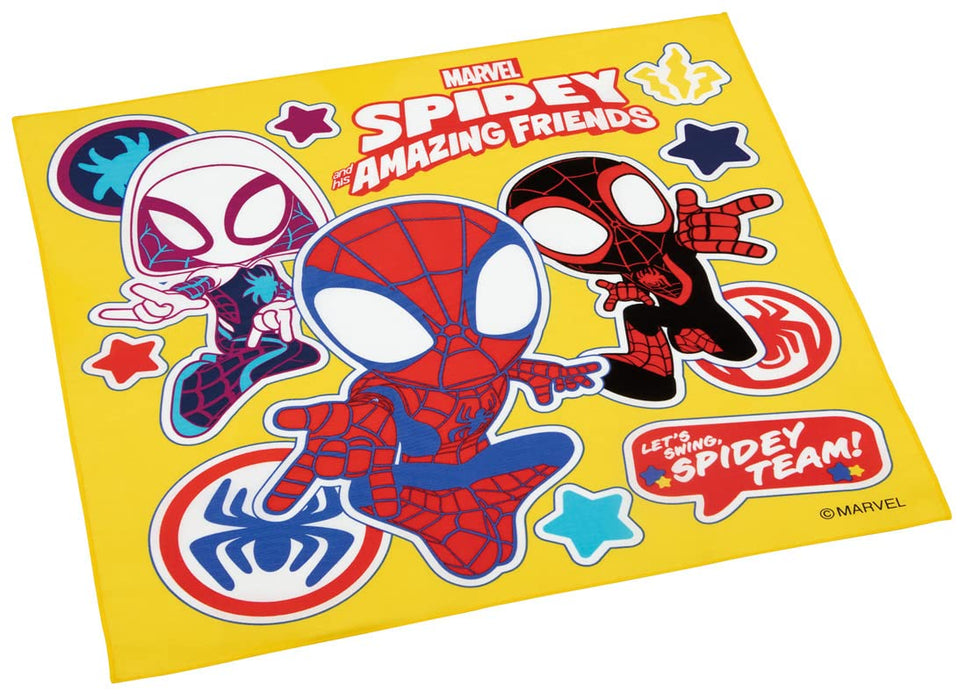 Skater Marvel Spider-Man Boy's Lunch Box with 43x43cm Lunch Cloth - Made in Japan
