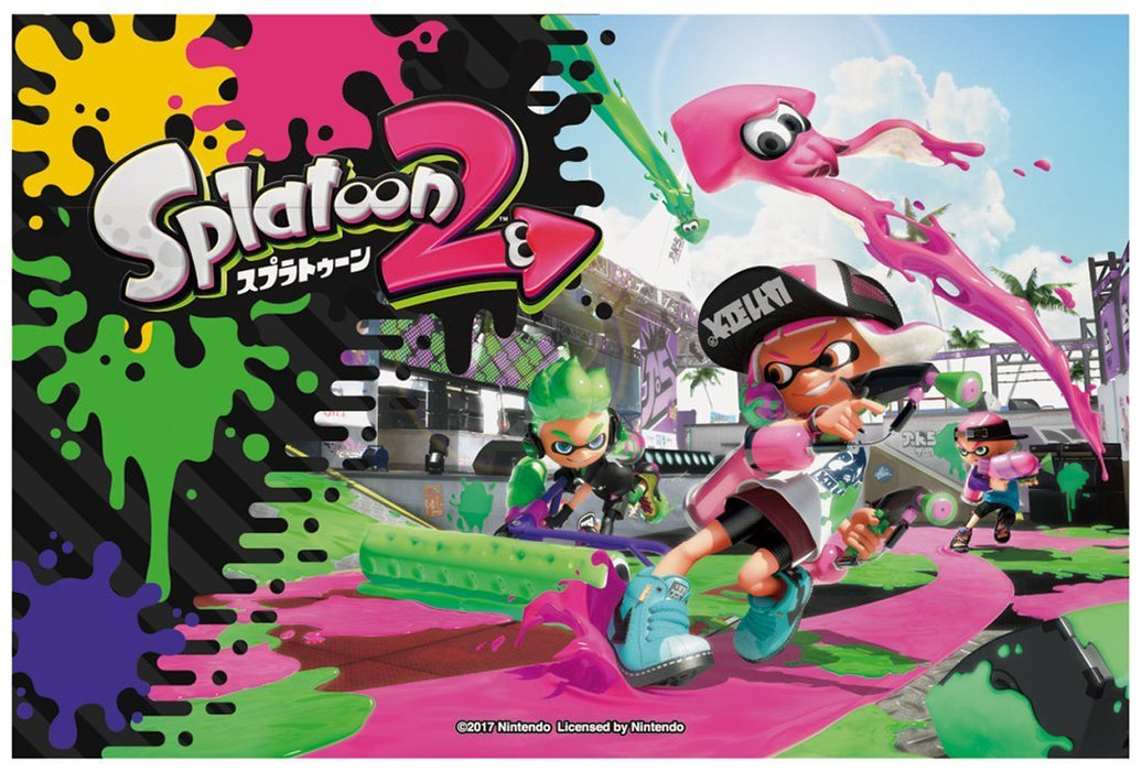 Skater Splatoon 2 Boy Lunch Box with 43x43cm Cloth Made in Japan