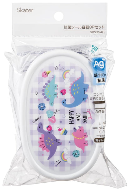 Skater Happy Smile Rainbow Lunch Box Set of 3 860ml Made in Japan- Japan Figure Store - #1 Bring To You The Best Japanese Goods