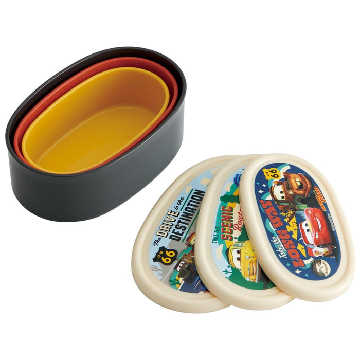 Skater Disney Cars 24 Lunch Box Storage Set Sealable Containers - Large Medium Small Made in Japan